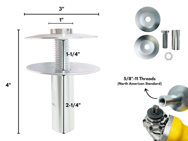 Airway Buffing Wheels Grinder Buffer Extention Adapter 5/8"-11 American Standard Thread