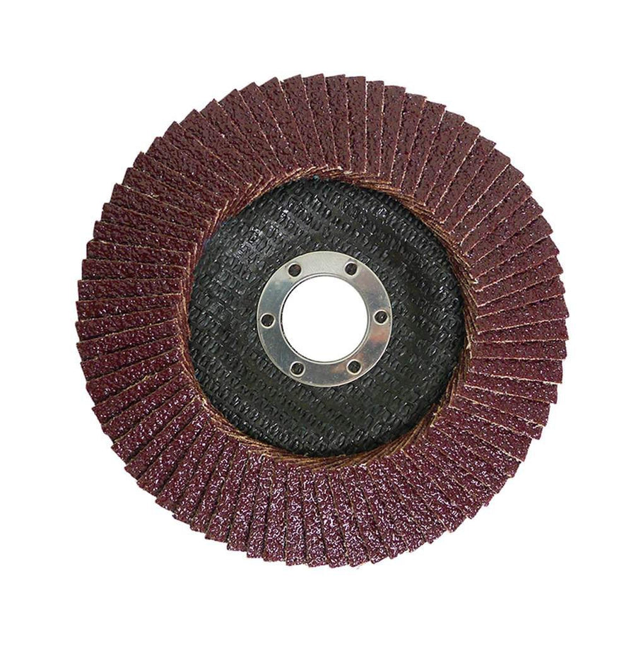 4-1/2 inch x 7/8" Arbor Aluminum Oxide Flap Disc | Type 27 Depressed Center - LINE10 Tools-