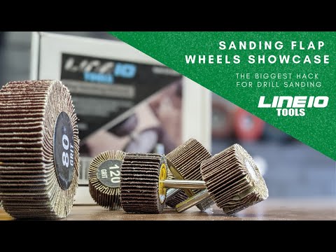 LINE10 Tools 16pk Flap Sanding Wheels Kit fits Drill and Die Grinder for Wood and Metal