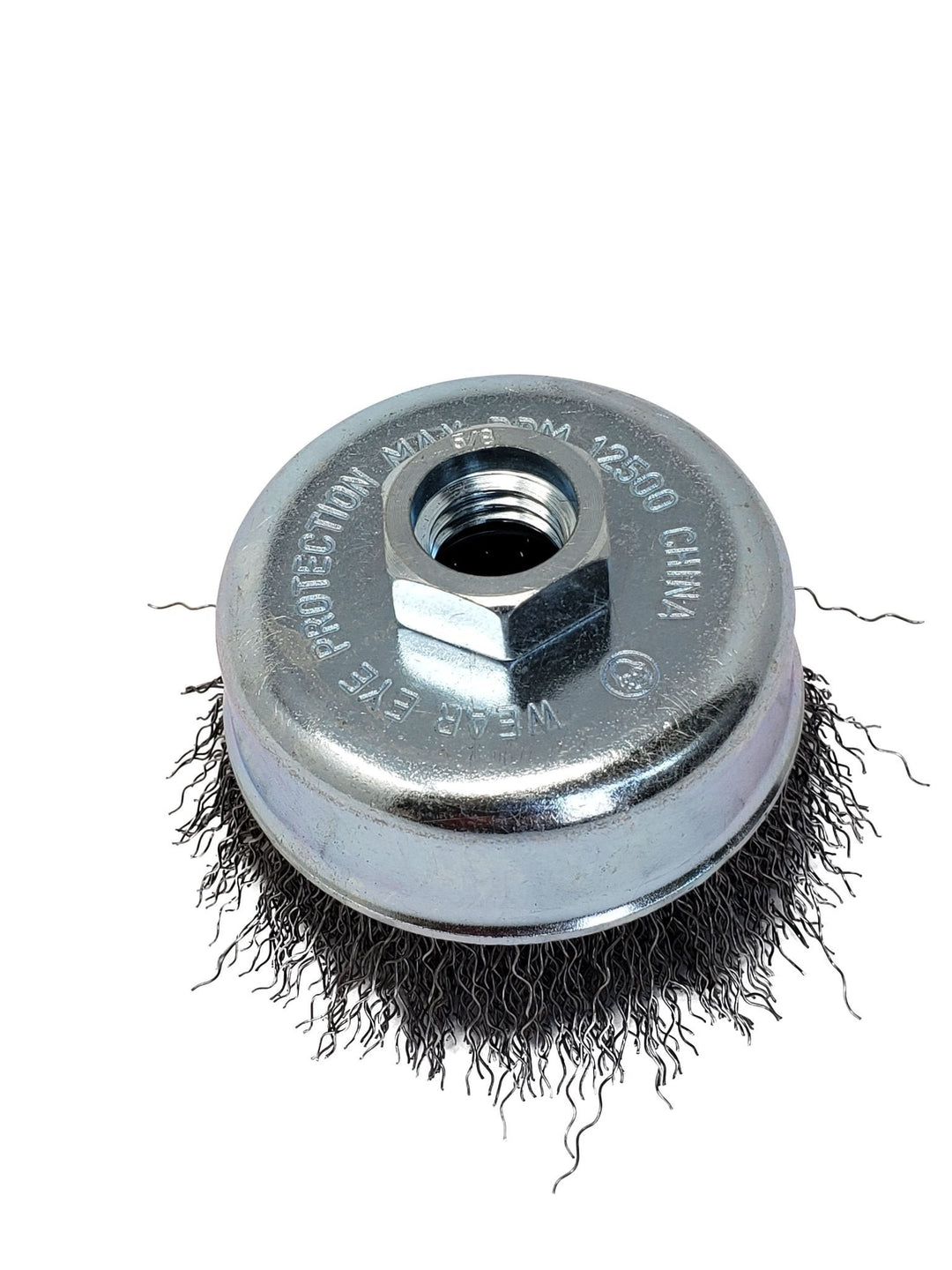 3 Inch Crimped Wire Cup Brush for Angle Grinders (5/8-11 Arbor)