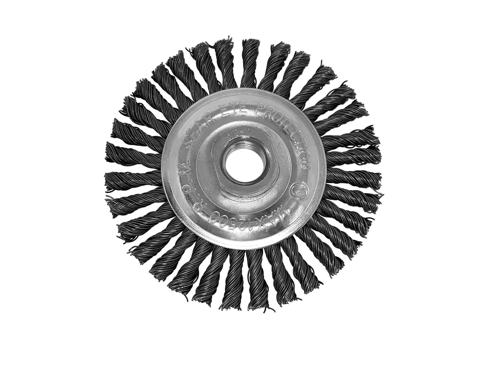 4" Knotted Circular Wire Wheel Brush (1/4" Thickness) for Angle Grinders