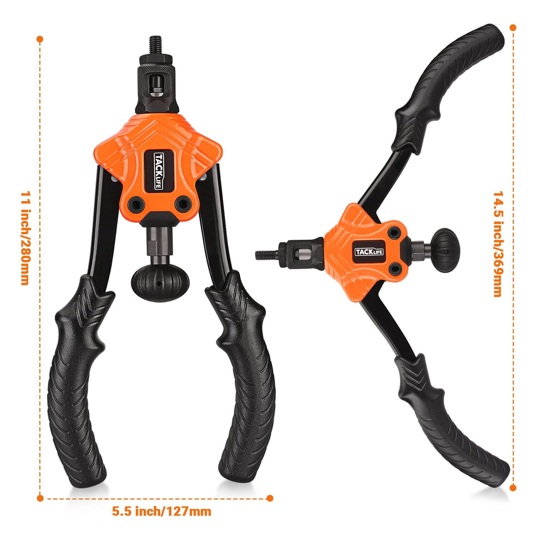 Professional Rivet Nut Tool ,11" Rivet Setter Kit with 6 Metric & SAE Mandrels, 60pcs Rivet Nuts