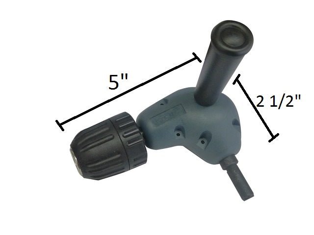 Accessoire de perceuse à angle droit robuste avec mandrin sans clé