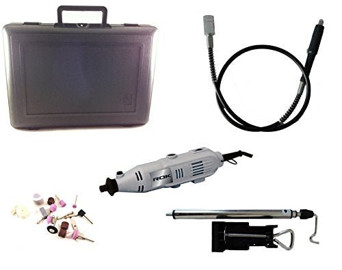 Kit d'outils rotatifs à vitesse variable ROK avec arbre flexible et ensemble d'accessoires de 40 pièces