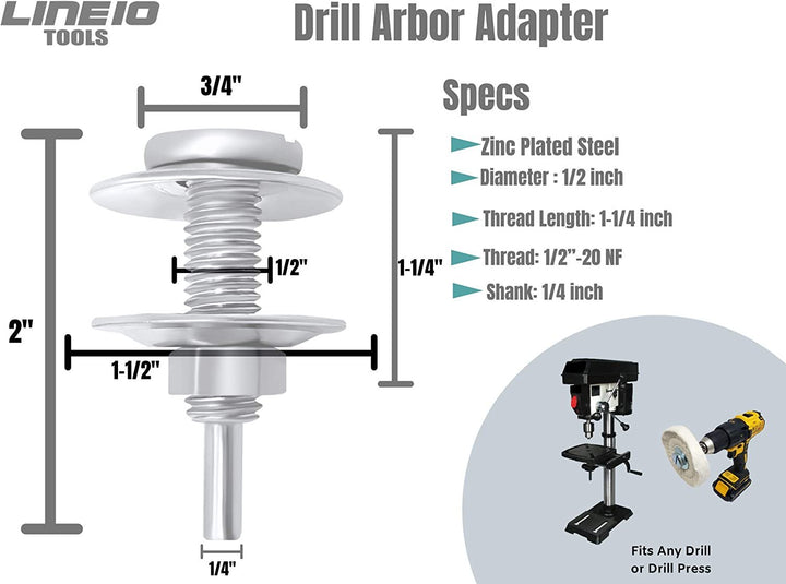 4" Metal Buffing Wheel Kit for Drill - Polishing Aluminum, Stainless Steel and Iron