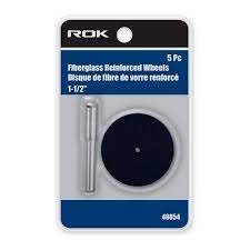 ROUE RENFORCÉE EN FIBRE DE VERRE ROK 1-1/4" 5PC AVEC MANDRIN