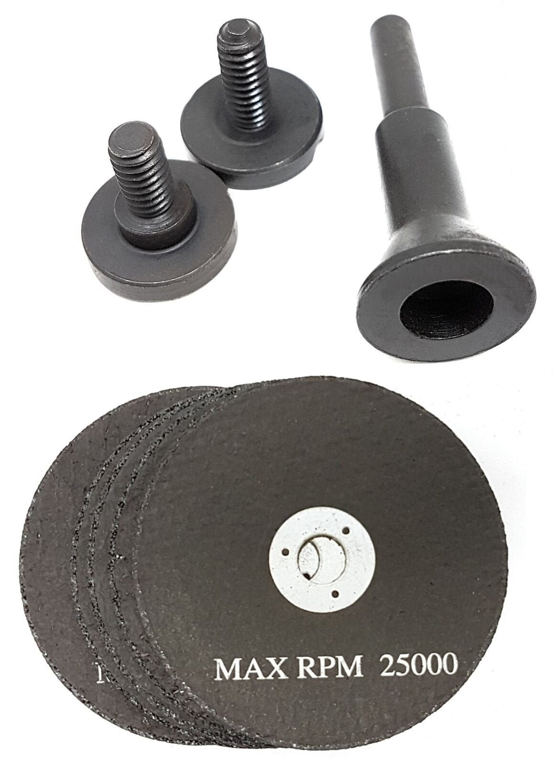 Metal Cut Off Wheels Blade Kit for Air Die Grinder w Drill Mandrel - 3 in x 1/16